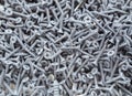 Background of many screws Royalty Free Stock Photo