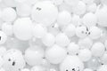 Background of many white balloons. white texture