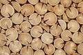 background of many wooden circles