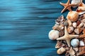 Background with a marine theme, featuring a starfish and barnacles