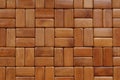 Background. The mat is made of rectangular, sanded and varnished bamboo wood blocks Royalty Free Stock Photo