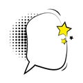 Background material of thorny speech bubbles and concentration lines. Vector illustration. Royalty Free Stock Photo