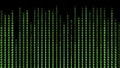 Background of matrix with binary lines. Motion. Lines of changing numbers on black background. Hacker background with