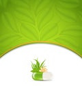 Background for medical theme with green pill Royalty Free Stock Photo