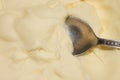 Background of melted cream cheese.Melted cream cheese.