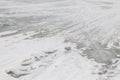 Background. Melted snow on the river. White-grey colour Royalty Free Stock Photo