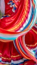 Background with a Mexican dancer dress while dancing