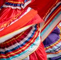 Background with a Mexican dancer dress while dancing