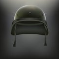 Background of Military green helmet vector