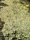 Background of minerals at the river bottom