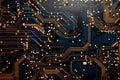 Background of Minimalistic circuit board patterns with subtle hints