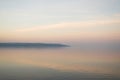 Background of mist on sunset over lake Royalty Free Stock Photo