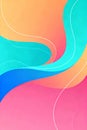 Vibrant abstract illustration featuring wavy lines, colorful patterns Royalty Free Stock Photo