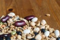 Background from mixtures of different grains