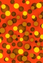 Orange Background with modern bubbles