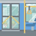 Background of modern empty city bus. Royalty Free Stock Photo