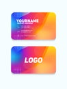 Background of Modern Geometric Business Card Template with colorful colors Royalty Free Stock Photo