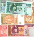 Background of Mongolia tugrik money bills Royalty Free Stock Photo