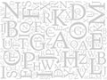 Background mosaic of letters