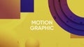 Background with moving geometric shapes to insert. Motion. Simple animation with motion graphic for video insertion