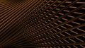 Background of moving lattice 3d lines. Motion. Steel metal grating with lines. Background of 3d metal lines with bends