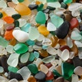Background of multi-colored smooth round sea glass, bright color texture, Royalty Free Stock Photo