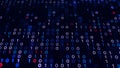 Background of multicolored binary codes. Animation. Beautiful background with multi-colored numbers of zero and one Royalty Free Stock Photo