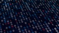 Background of multicolored binary codes. Animation. Beautiful background with multi-colored numbers of zero and one Royalty Free Stock Photo