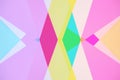 Background from multicolored colored paper top view