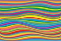 Background, multicoloured wavy horizontal lines, vivid shades of colours