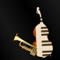 Background music jazz instruments Royalty Free Stock Photo