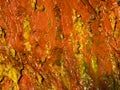 Background natural wet orange stone wall texture Royalty Free Stock Photo