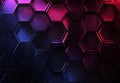 Background of neon lights and geometric shapes in ultraviolet Royalty Free Stock Photo