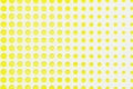 Background with neon yellow magnifying dot pattern on white background