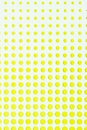 Background with neon yellow magnifying dot pattern on white background