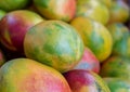 Background of new harvest mango for sale at city market Royalty Free Stock Photo