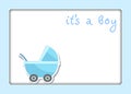 Background for newborn baby boy. Illustrations Royalty Free Stock Photo