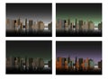 Background of Night Sity. Evening Time Town. Colorful EPS10 Flat Vector