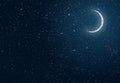 Background night sky with stars and moon Royalty Free Stock Photo