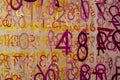 Background of numbers. illustration template for web design or greeting card. Numerical letters. Abstract. Numbers Random