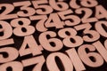 Background of numbers. from zero to nine. Background with numbers. Numbers texture Royalty Free Stock Photo