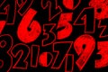 Background of numbers. from zero to nine. Background with numbers. Numbers texture Royalty Free Stock Photo