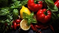 background nutrition italian food vibrant Royalty Free Stock Photo