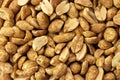 Background with nuts, close-up, nuts with hot pepper Royalty Free Stock Photo