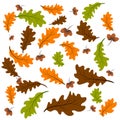 Background of oak leaves