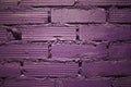 Background from Old Brick Wall Freshly Painted in Purple Color Royalty Free Stock Photo