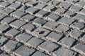 Background of old cobblestone road Royalty Free Stock Photo