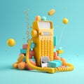 Background old communicate blue dial call entertainment obsolete phone yellow vintage classic connect retro telephone Royalty Free Stock Photo