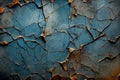 Background with old distressed cracked blue rusted concrete wall. Vintage texture Royalty Free Stock Photo