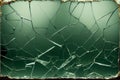 Background with old distressed cracked glass. Vintage texture